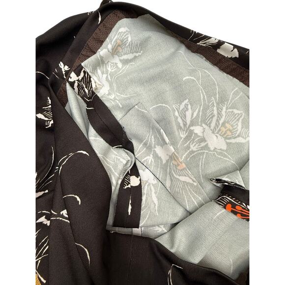 1960's hand made trippy Lily flower on black blouse - Picture 4 of 7